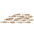 Décoration murale banc de poissons multicolores en bois 78x4.5x22cm