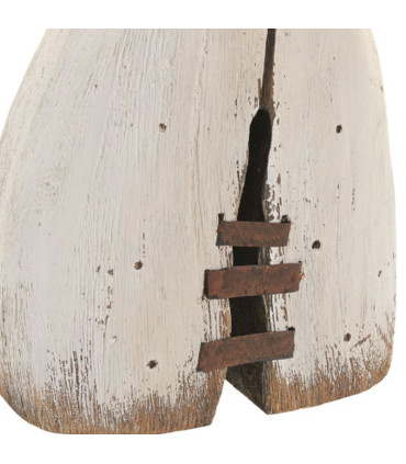 Statue déco à poser bois queue de baleine 18x7.5x34cm
