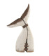 Statue déco à poser bois queue de baleine 18x7.5x34cm