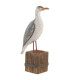 Statue Wood seagull 29x6.5x26cm