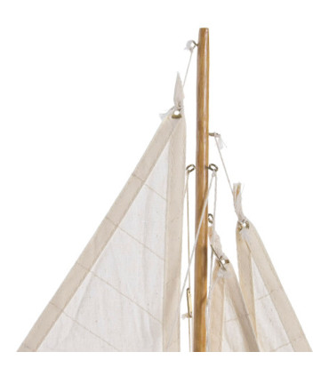 Bateau à voiles décoratif bois 25x7x29cm
