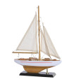 Bateau à voiles décoratif bois 25x7x29cm