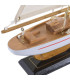 Bateau à voiles décoratif bois 25x7x29cm