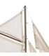 Bateau à voiles décoratif bois blanc 42x6.5x41cm