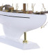 Bateau à voiles décoratif bois blanc 42x6.5x41cm
