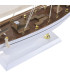 Bateau à voiles décoratif bois blanc 42x6.5x41cm