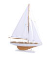 Decorative Boat Wood white 42x9x58cm