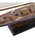 Decorative Boat Wood blue 42x9x58cm