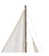 Bateau à voiles décoratif bois bleu marine 42x9x58cm