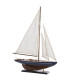 Decorative Boat Wood blue 42x9x58cm