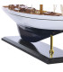 Bateau à voiles décoratif bois bleu marine 60x11.5x83cm