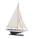 Decorative Boat Wood blue 42x9x58cm