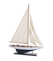 Decorative Boat Wood blue 60x11.5x83cm