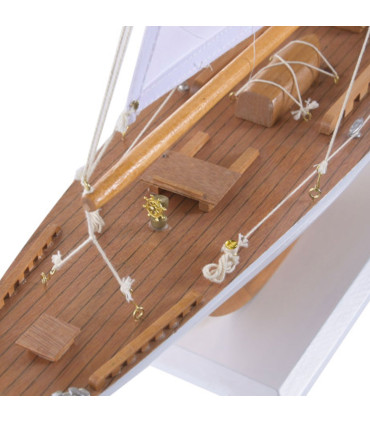 Decorative Boat Wood white 75x14x98cm