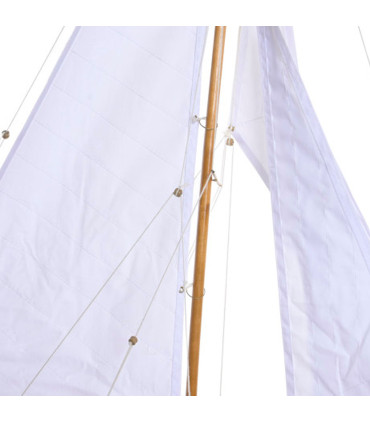 Decorative Boat Wood white 75x14x98cm