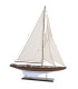 Decorative Boat dark wood and white 75x14x98cm