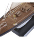 Decorative Boat dark wood and white 75x14x98cm