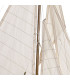 Decorative Boat dark wood and white 75x14x98cm