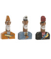 Set of 3 statues 14x6x23cm