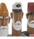 Set of 3 statues 14x6x23cm
