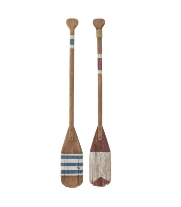 Set de 2 rames décoratives murales en bois 14x3x106cm