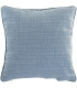 Taie d'oreiller carré brodé bleu 50x50x1cm