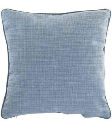 Taie d'oreiller carré brodé bleu 50x50x1cm