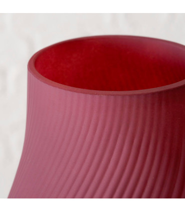 Design vase red 17x17x30cm
