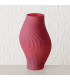 Design vase red 17x17x30cm