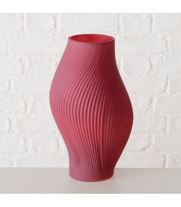 Design vase red 17x17x30cm