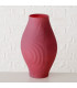 Design vase red 17x17x30cm