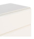 Bedside Table lacquered wood white cream 56.5x42.5x56.5cm