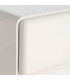 Bedside Table lacquered wood white cream 56.5x42.5x56.5cm
