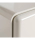 Bedside Table lacquered wood white cream 56.5x42.5x56.5cm