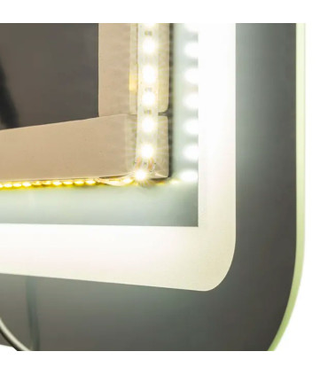 Miroir lumineux rectangulaire led tactile 100x2.5x70cm