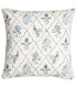 Decorative blue and white cushion birds and flowers 45x45cm