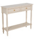 Console classique en bois blanc 2 tiroirs 90x28x75cm