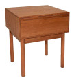 Table de chevet en frêne foncé 1 tiroir 45x40x56cm