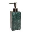 Distributeur de savon en marbre vert rectangulaire 6.5x6.5x19.5cm