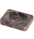 Porte savon rectangulaire en marbre brun 13.5x9.5x2cm