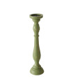 Grand bougeoir vert 11.5x11.5x47cm