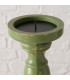 Candle Holder green wood 11.5x11.5x47cm