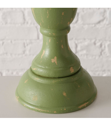 Grand bougeoir vert 11.5x11.5x47cm