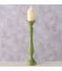 Grand bougeoir vert 11.5x11.5x47cm