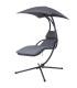 Balancelle de jardin avec parasol 103x170x193cm