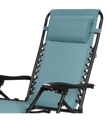 Relax Armchair Outdoor blue 175x64x108cm