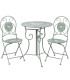 Black Foldable Garden Set Table + 2 Chairs