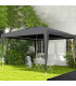 Tonnelle de jardin pliante gris anthracite 300x300x2400cm
