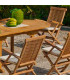 Table de jardin ovale en bois avec rallonge 200x90x74cm