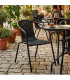 Fauteuil de jardin en métal et résine noir 60.5x56x72cm